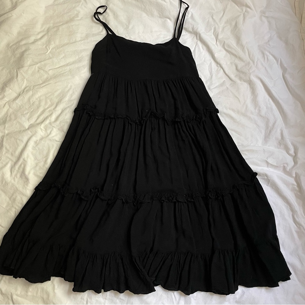 Black tiered dress
